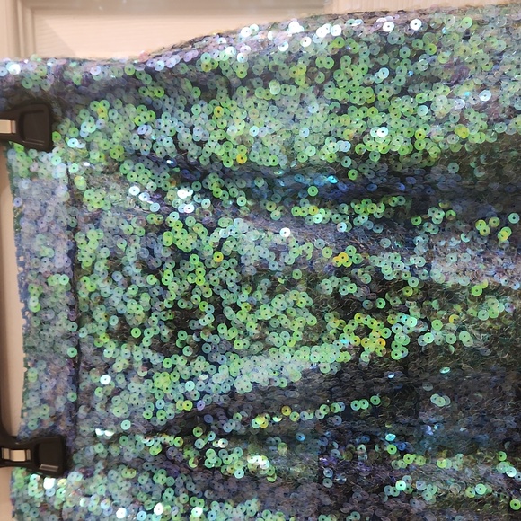 Maeve Brix Sequined Palette Straight Pencil Side Slit Skirt - Picture 4 of 6